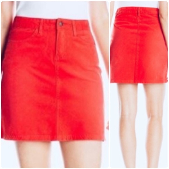 Prana Trista Red Corduroy Skirt Size 8‎ - Picture 1 of 11